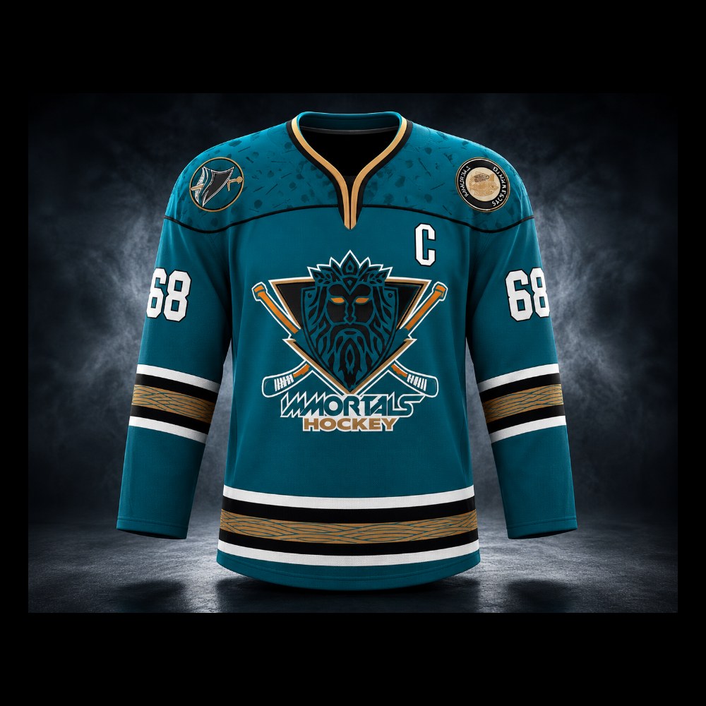 Immortals reversible jersey, teal side
