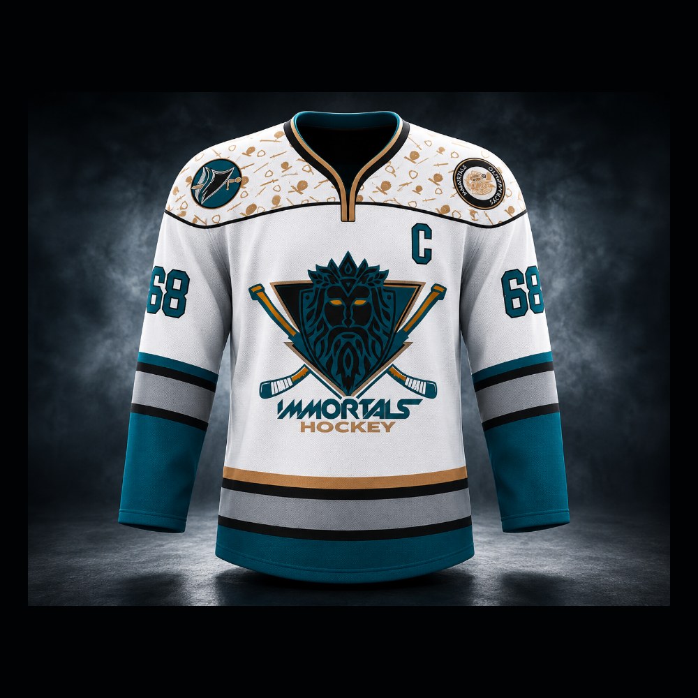 Immortals reversible jersey, white side
